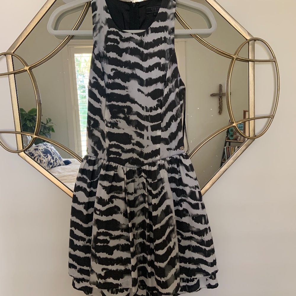 Guess Black and White Dress